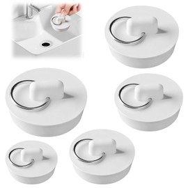 Rubber Bath Plugs, 5 PCS Drain Stopper Sink for Bathtub Bath Tub Drain Stoppers Sink Bathtub Plug Rubber Kitchen Sink Plug Rubber Universal Bathtub Plug for Sinks Kitchen for Sinks,5 Different Size