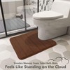 Yimobra Memory Foam Toilet Bath Mat U-Shaped, Soft and Comfortable,