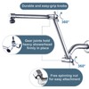 BRIGHT SHOWERS Brass Shower Arm Extender for Rain and Handheld