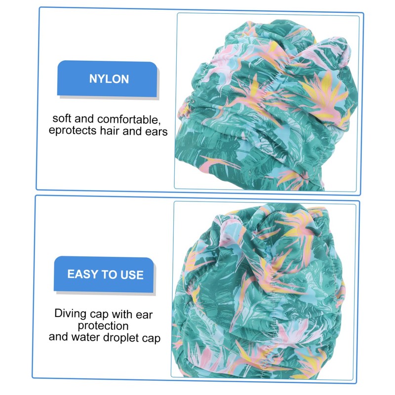 BIUDECO Women's Swim Cap Adjustable Fit Elasticity Bathing Hat for