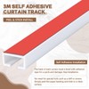 DoubleFill Self Adhesive Ceiling Curtain Track 16.4 Ft/197'' Curtain Rod