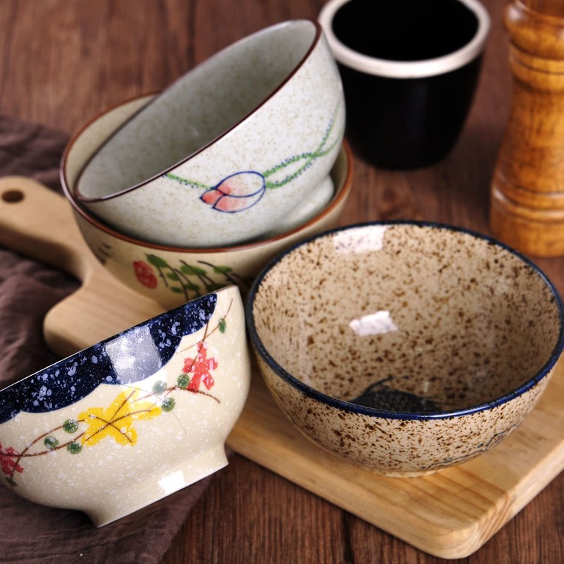WHJY 4.5 inch Set in 4 Retro Chinese Japanese Creative