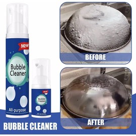  All Purpose Rinse Cleaning Spray, Bubble Cleaner Foam, All Purpose Bubble Cleaner, Foaming Heavy Oil Stain Kitchen Deep Cleaning Spray, Stubborn Grease & Grime Remover Bubble Spray (3sets-30ml)