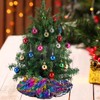 Christmas Tree Skirt 24 Inches Rainbow to Silver Reversible Sequin