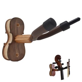 Maro Violin Wall Mount Hanger | Unique Design Guitar Hanger for Storage & Display | Fiddle Viola Hanger Hook with Rubber Cushion Wood Base | Violin Hook, Violin Holder, Viola Accessories