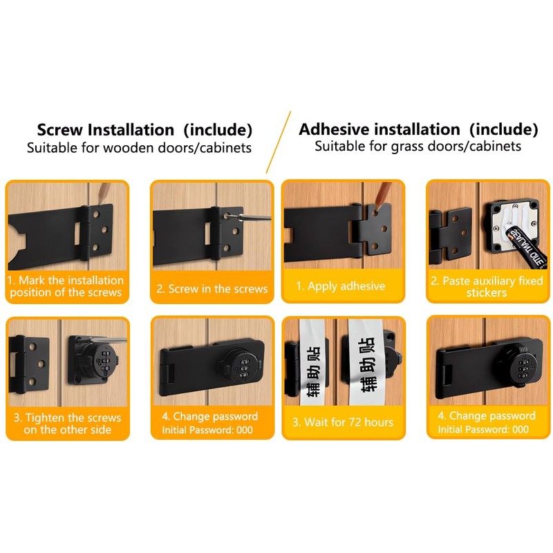 Bifold Door Lock - 2 Pack White Sliding Closet Locks