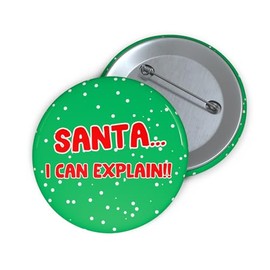 Felbridge Studio - Funny Christmas Pin Badge - Rude Xmas Badge - Secret Santa Gift for Men Women Work - Mum Dad Husband Wife Sister Brother Best Friend - 59mm