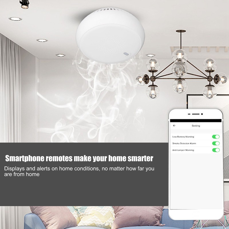 Wireless Smart Fire Smoke Alarms Smart Smoke Detector Remote Alarm