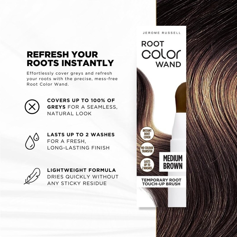 Jerome Russell Root Color Wand in Medium Brown| Instant Up