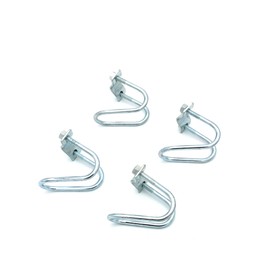 Anmeilexst 4 Pcs Galvanized Steel Pipe Clip, Cross Tube Buckle, Maximum Clampable Tube Diameter 1.3" Card 1.3" Steel Pipe