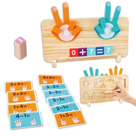 1 Set Wooden Math Learning Toys,Montessori Educational Toy for 2-6 Year Old Kids' Arithmetic Skill Development