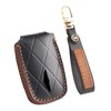TECART Leather 8 Button Key Fob Cover Fit for Genesis GV60 GV80 G70 G90 2025 2024 2023 Remote Key Fob Case Protector Black