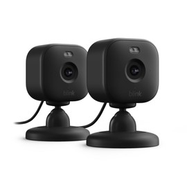 Blink Mini 2 (Newest Model) — Home Security & Pet Camera(s) with HD video, color night view, motion detection, two-way audio, and built-in spotlight — 2 cameras (Black)