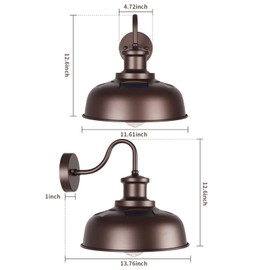 Diyel Solar Barn Light for Outside, Outdoor Wall Lights Solar Powered, Farmhouse Exterior Wall Sconce, Industrial Outside Lighting Fixture, Rustic Bronze White Lantern for Barn Shed Coop Garage Patio