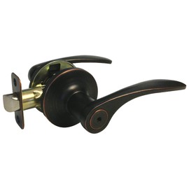 2 Pack Dark Oil Rubbed Bronze Privacy Door Lever Handle Knob (Bed and Bath) 836DBR