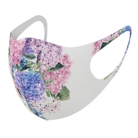 Design 016328 Mask, Set of 2, Polyester, Washable, Cloth Mask, XL, Large, For Men, Hydrangea Rainy Season, Flower