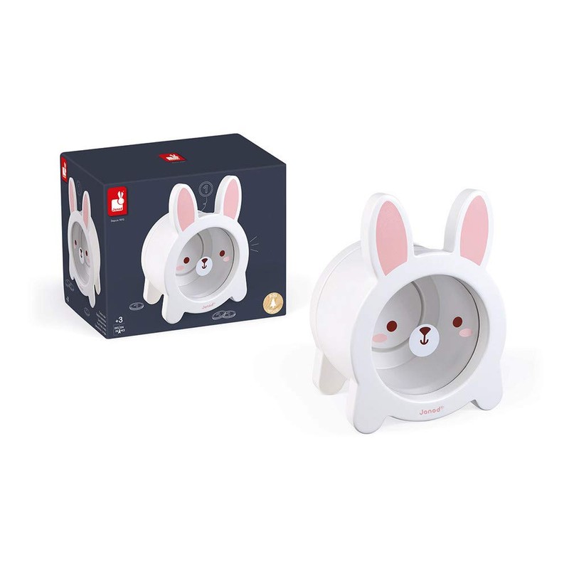 Janod - Wooden Bunny Money Box for Children - Transparent