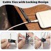 10 Stück Kabelbinder | Schwarze Silikon-Kabelbinder | Kabel-Organizer | Wiederverwendbare