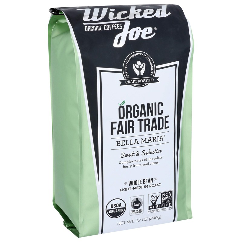 Wicked Joe Coffee Bella Maria Whole Bean, 12 oz