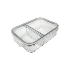 Heat Resistant Food Container, Large Size, 2 Compartments, 8.1 x 6.1 x 2.8 inches (20.5 x 15.5 x 7 cm) K13776