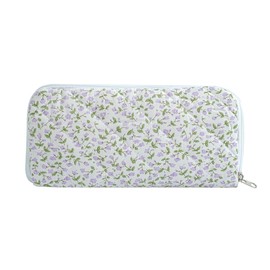 WHHJM Cute Floral Bag for Makeup Brushes - Ideal for Travel & Daily Use Makeup Brushes Pouch for Women (Purple Floral)