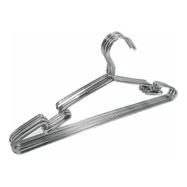 CB Set 100 Ganchos Metal Acero Inoxidable Para Ropa