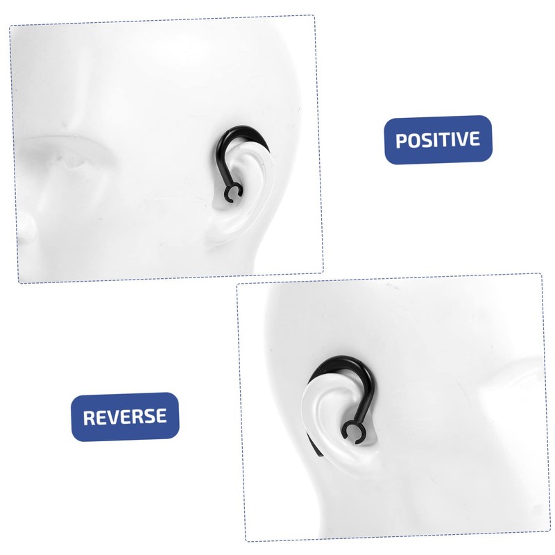 LALAFINA 2pcs Ear Hook Clips for Earbuds Slip Rubber Replacement
