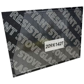 Chimsoc Replacement Stove Glass - Yeoman County Mk 1 / Devon Mk 1 (2 Door) / Exe Mk 1 (209mm x 142mm Shaped)