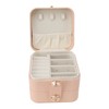 Travel Jewelry Box Organizer Small Portable Storage Case 2 Layer