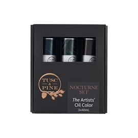 Tusc & Pine Artist Oil Paint - Nocture Colors, Set of 3 40 ml, Non-Yellowing, Rich & Creamy Consistency, Maximum Pigment Load, Small Batch Milled Oil Paints Made in The USA for Professional Artists