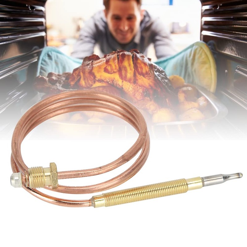 Gas Stove Thermocouple Kit, Temperature Sensing Probe with 5 Nut