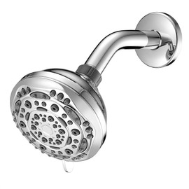 Couradric 7-Function Luxury Shower Head, High Pressure Adjustable Shower Head with Massage Mist and Water Saving Mode for Low Flow Showers- Chrome