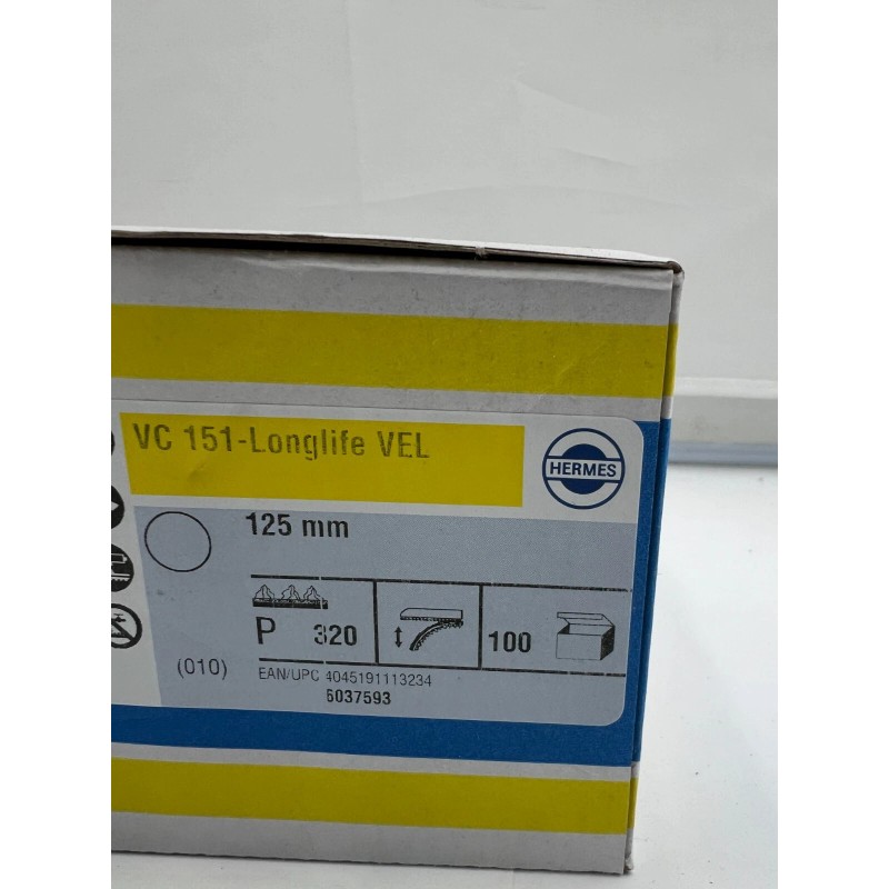 HERMES Box of 100-Hermes VC151, 120 Grit Longlife VEL Velour