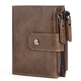 Carteras para Caballero,Tarjetero Monedero,Billeteras para Hombre Piel para Tarjetas de Crédito Plegable con RFID Bloqueo Antirrobo Multiusos Para Regalos de Cumpleaños,Navidad