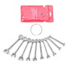 LEONTOOL Mini Spanner Set, Ultra Thin Combination Spanner Set, 10