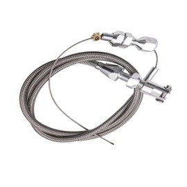 Miytsya 1 Pack 36In Braided Throttle Cable, Stainless Steel Throttle Cable Kit, Compatible with 97-07 LS1 Engine 4.8L 5.3L 5.7L 6.0L Throttle Cable Repair (Silver)