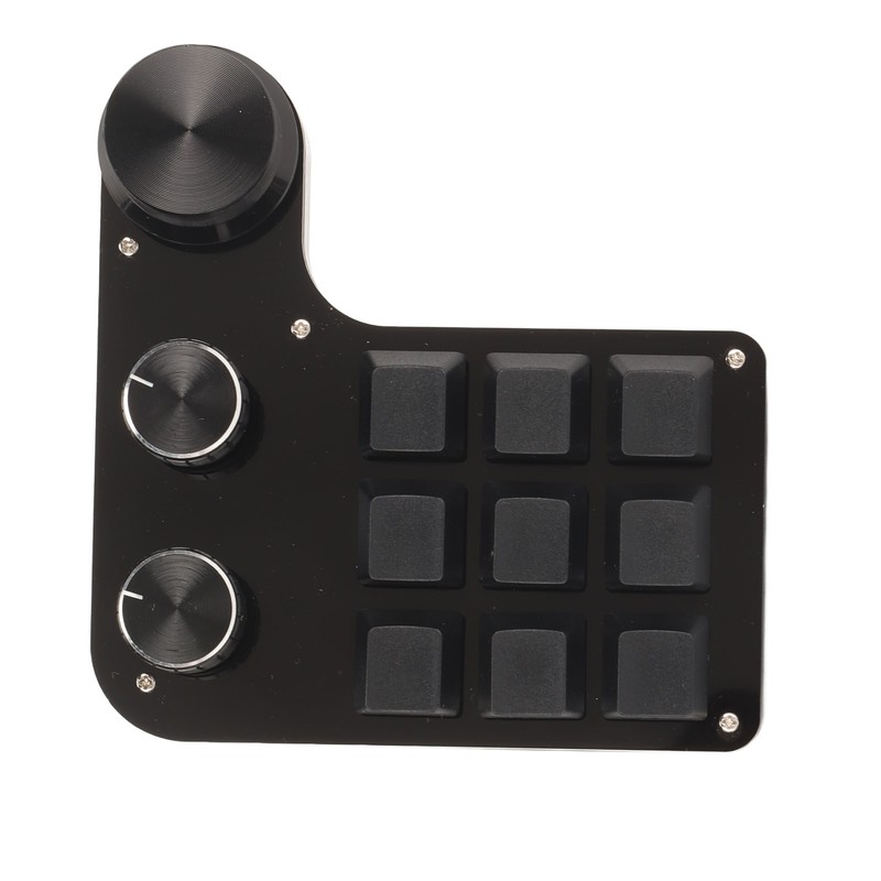 Mini 9 Key Keypad with 3 Knob RGB Light Blue