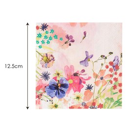 Talking Tables BG-CNAPKIN - Servilletas de cóctel (20 unidades), diseño de flores, multicolor
