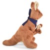 BOHS Plush Kangaroo with Australia Scarf and Removable Joey -