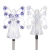 2 Pack LED Solar Angel Lights Solar Powered White Light