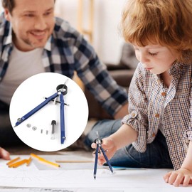 Set of 3 Compass, School, Stainless Steel Set, Drawing Compass, Quick Adjustment Compass, Metal Geometry Compass, Geometry Compass, Compass Set, Precise for Primary School, School, Children, Students