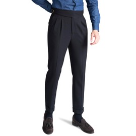 CHOKMAR Men's Classic Gurkha Naples Italian Style Dress Pants No Need to tie a Belt (US, Waist Inseam, 34, 31, Black)