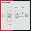 KOTARBAU® Gate Hinge Galvanised Thread M 18 mm Adjustable with