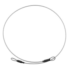 Sarini 2pcs 2M Security Bike Lock,Cable Lightweight Wire Cable Lock,Double Loop Steel Lock Chain Portable Lock Wire Rope Silver, Flexible Safety Luggage Lock for Padlocks Scooter Bicycle Suitcase