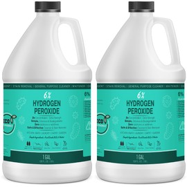 MAXTITE Maxtite 6% Concentrated Food Grade Hydrogen Peroxide, 2 Gallons of 128oz, Ecofriendly Natural Cleaning Solution for Kitchen, Bath, Laundry, Home and Garden (Just Food-Grade H2O2 & Water