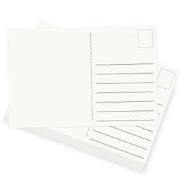 OFFCUP Postcard Paper Cardstock, 54pcs Blank Message Paper, 250gsm 10 * 15cm White Lined Post Cards (Both Sides Blank) Index Cards Set Blank for DIY, Printable Postcards Set, Right Angle
