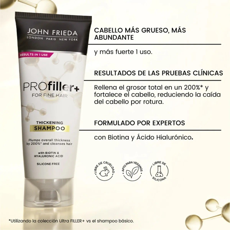 John Frieda Ultrafiller+ Shampoo Engrosante, 245ml