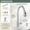 Herogo Brushed Nickel Kitchen Sink Faucet Set with Pull Down