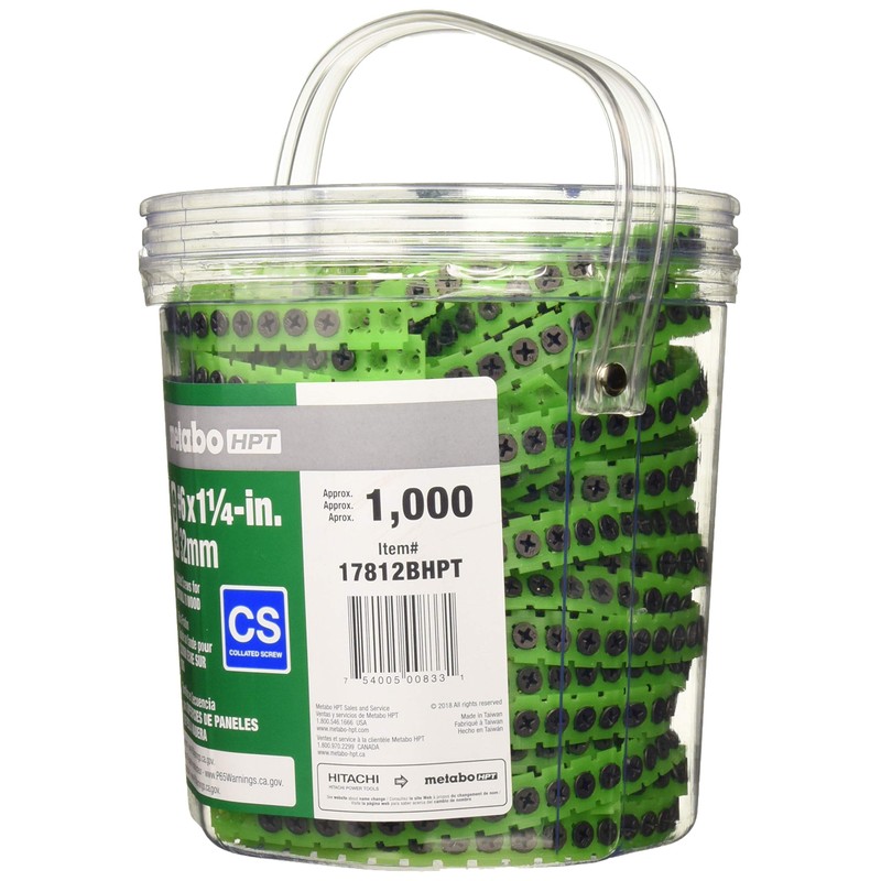 Metabo HPT #6 x 1-1/4-in Bugle Coarse Thread Drywall Screws