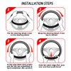 JNNJ Embossed Leather Steering Wheel Cover, Car Steering Wheel Cover,
